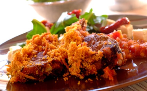 Kotlety jagnięce z chrupiącym chrustem