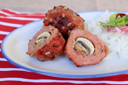 Kotlety mielone z pieczarkami i słonecznikiem