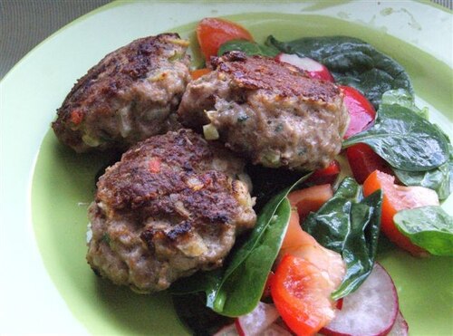 Kotlety mielone ze szpinakiem