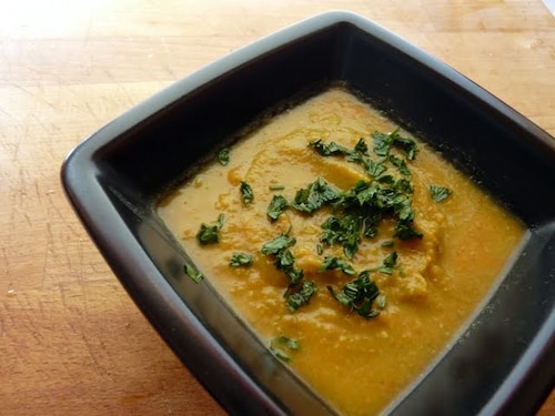 Krem marchewkowo-groszkowy