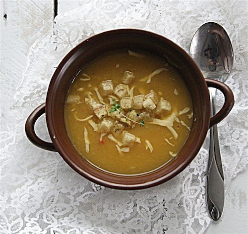 Krem z dyni z grzankami