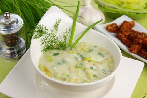 Przepis na Krem z sałaty ze szczypiorkiem Krem z sałaty ze szczypiorkiem