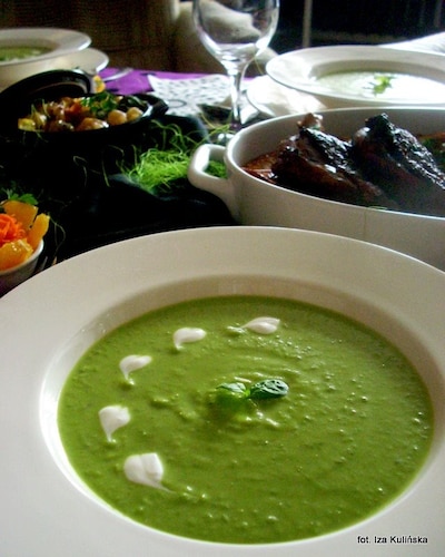 Krem z zielonego groszku