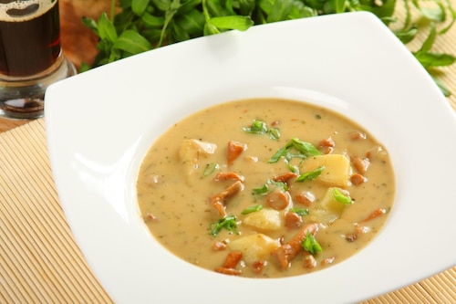 Kremowa zupa z kurek