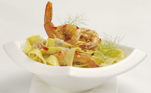 Przepis na Makaron z krewetkami i chili Makaron z krewetkami i chili