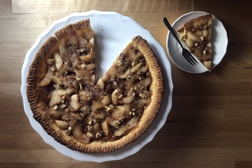 Krucha tarta z jabłkami