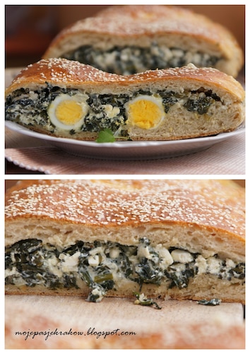 Kulebiak ze szpinakiem ricottą i fetą