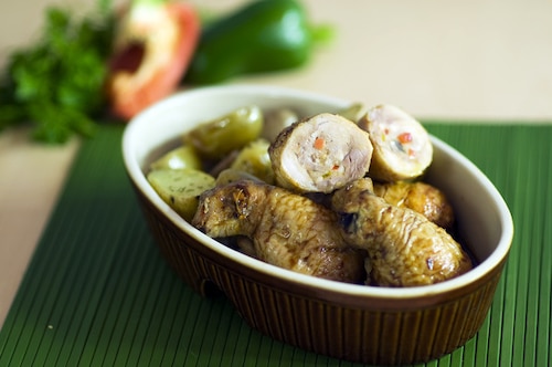 Przepis na Pałki z kurczaka faszerowane mięsem mielonym i papryką Pałki z kurczaka faszerowane mięsem mielonym i papryką