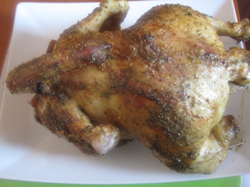 Kurczak z boczkiem na butelce 