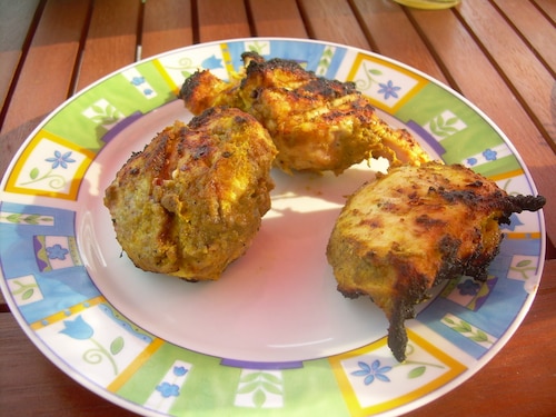 Kurczak  z grilla w zielonej paście