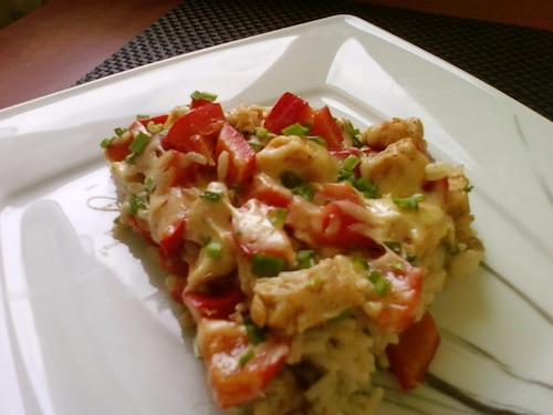 Przepis na Kurczak zapiekany z ryżem Kurczak zapiekany z ryżem