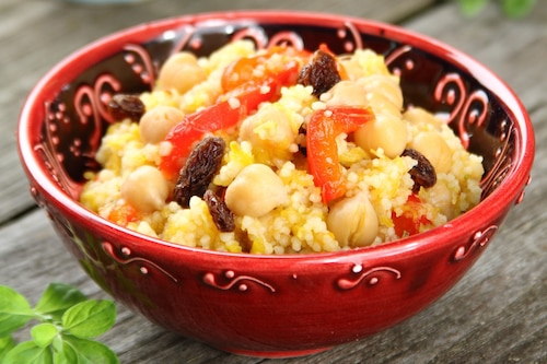 Przepis na Kuskus z pieczoną dynią i ciecierzycą Kuskus z pieczoną dynią i ciecierzycą