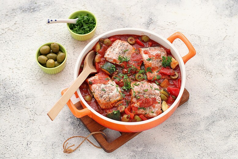 Przepis na Ryba w zalewie pomidorowej  Ryba w zalewie pomidorowej