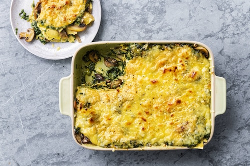 Lasagne grzybowe ze szpinakiem