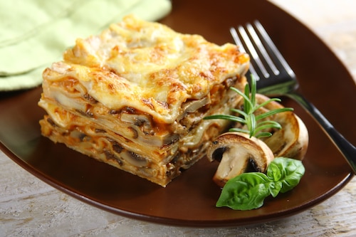 Lasagne z grzybami leśnymi