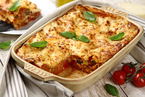 Przepis na Lasagne z mięsem mielonym i cukinią Lasagne z mięsem mielonym i cukinią