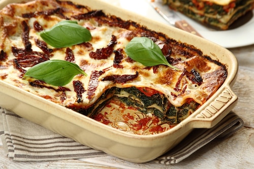 Przepis na Lasagne ze szpinakiem i serem kozim Lasagne ze szpinakiem i serem kozim