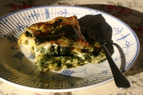 Lazania szpinakowo-brokułowa