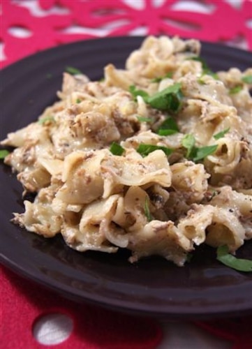 Łazanki z sosem tuńczykowym