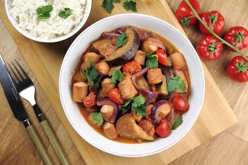 Przepis na Leczo z parówkami Leczo z parówkami