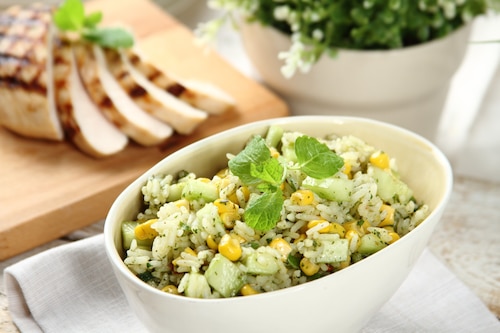 Przepis na Sałatka z ryżem Sałatka z ryżem