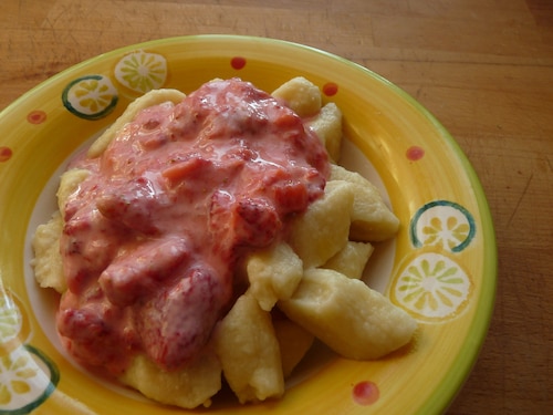 Leniwe z truskawkami