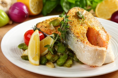 Przepis na Łosoś pieczony w folii Łosoś pieczony w folii