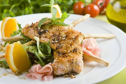 Przepis na Łosoś w glazurze miodowo sojowej Łosoś w glazurze miodowo sojowej