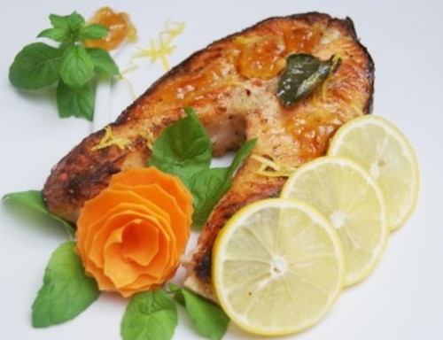 Łosoś w marynacie pomarańczowej 