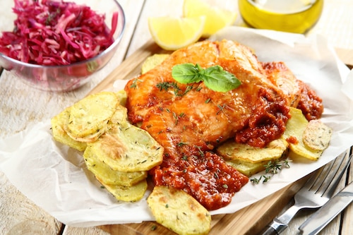 Łosoś w sosie bolognese