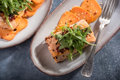 Przepis na Łosoś z chili i batatami Łosoś z chili i batatami