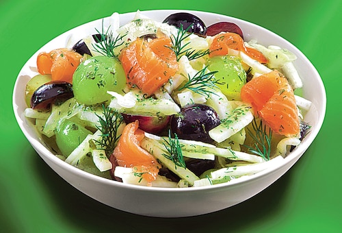 Przepis na Sałatka łososiowy przysmak Sałatka łososiowy przysmak