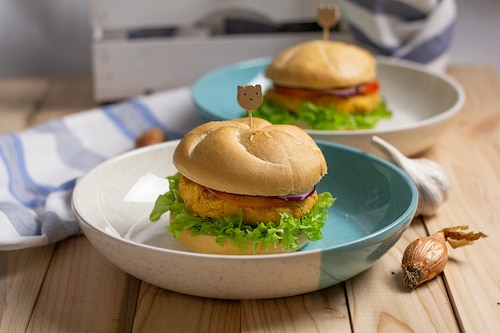 Wegańskie burgery z cieciorki
