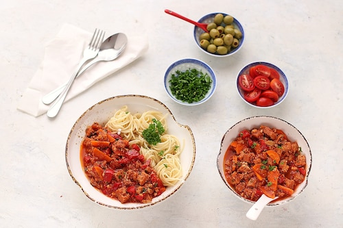Przepis na Spaghetti ala bolonese wege Spaghetti ala bolonese wege
