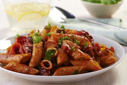 Przepis na Makaron z grillowaną papryką Makaron z grillowaną papryką