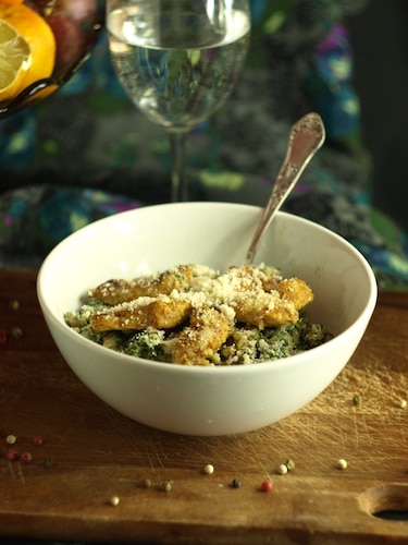 Makaron ze szpinakiem