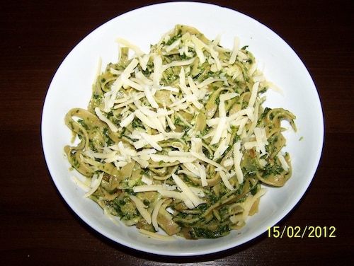 Makaron ze szpinakiem