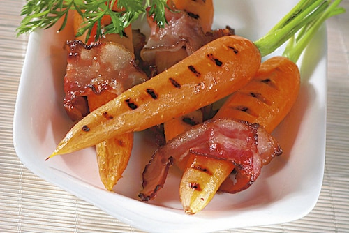 Przepis na Marchewki w plastrach boczku Marchewki w plastrach boczku