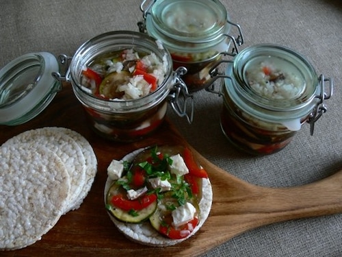 Przepis na Marynowana sałatka z grillowanej cukinii i bakłażana Marynowana sałatka z grillowanej cukinii i bakłażana