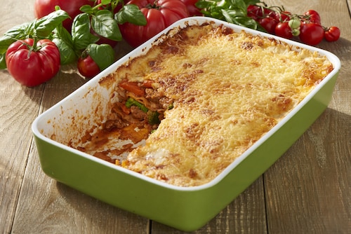 Lazania z mięsem  i warzywami