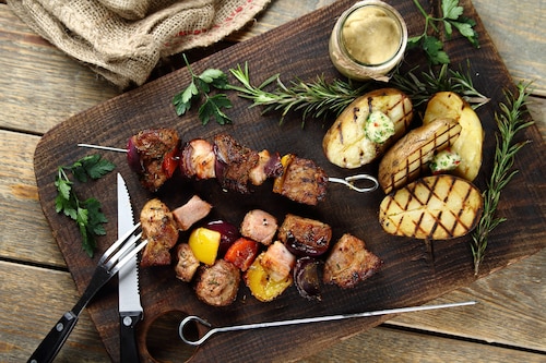 Mega szaszłyk z karkówki z grilla