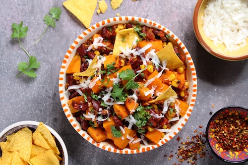 Przepis na Meksykańskie chili z batatów Meksykańskie chili z batatów