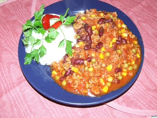 Mielone z  sosem meksykańskim