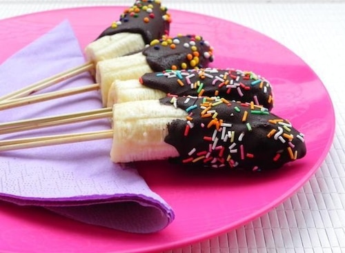 Mrożone banany w czekoladzie