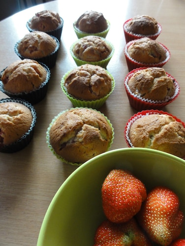 muffinki z truskawkami