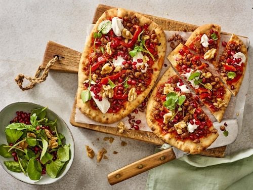 Przepis na Naan z roślinnym mięsem mielonym Naan z roślinnym mięsem mielonym