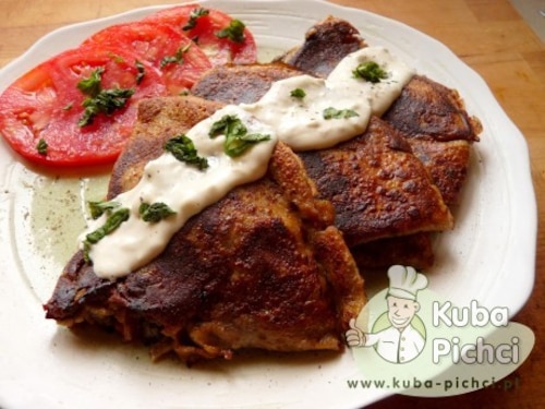 Przepis na Naleśniki razowe z pieczarkami Naleśniki razowe z pieczarkami