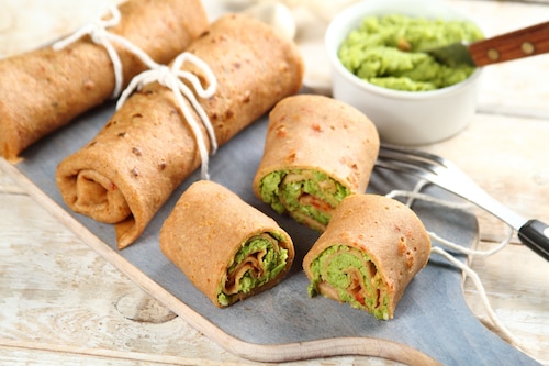 Przepis na Naleśniki z pesto z groszku Naleśniki z pesto z groszku