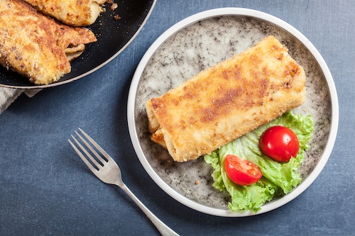 Przepis na Naleśniki z pieczarkami i serem feta Naleśniki z pieczarkami i serem feta