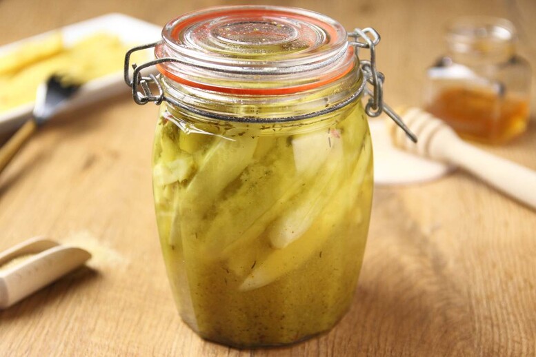 Przepis na Ogórki w musztardzie  Ogórki w musztardzie